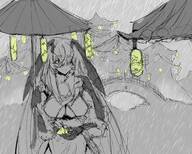 artist:juniper character:juniper_(sword_princessv3) rain sketch umbrella underboob_window // 3000x2408 // 4.3MB